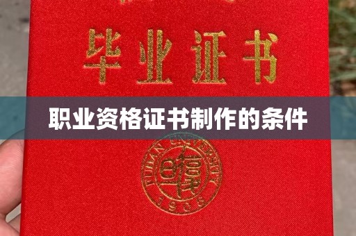 丹棱职业资格证书制作的条件